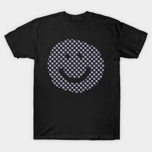 Smiley Face Pattern Lavender T-Shirt